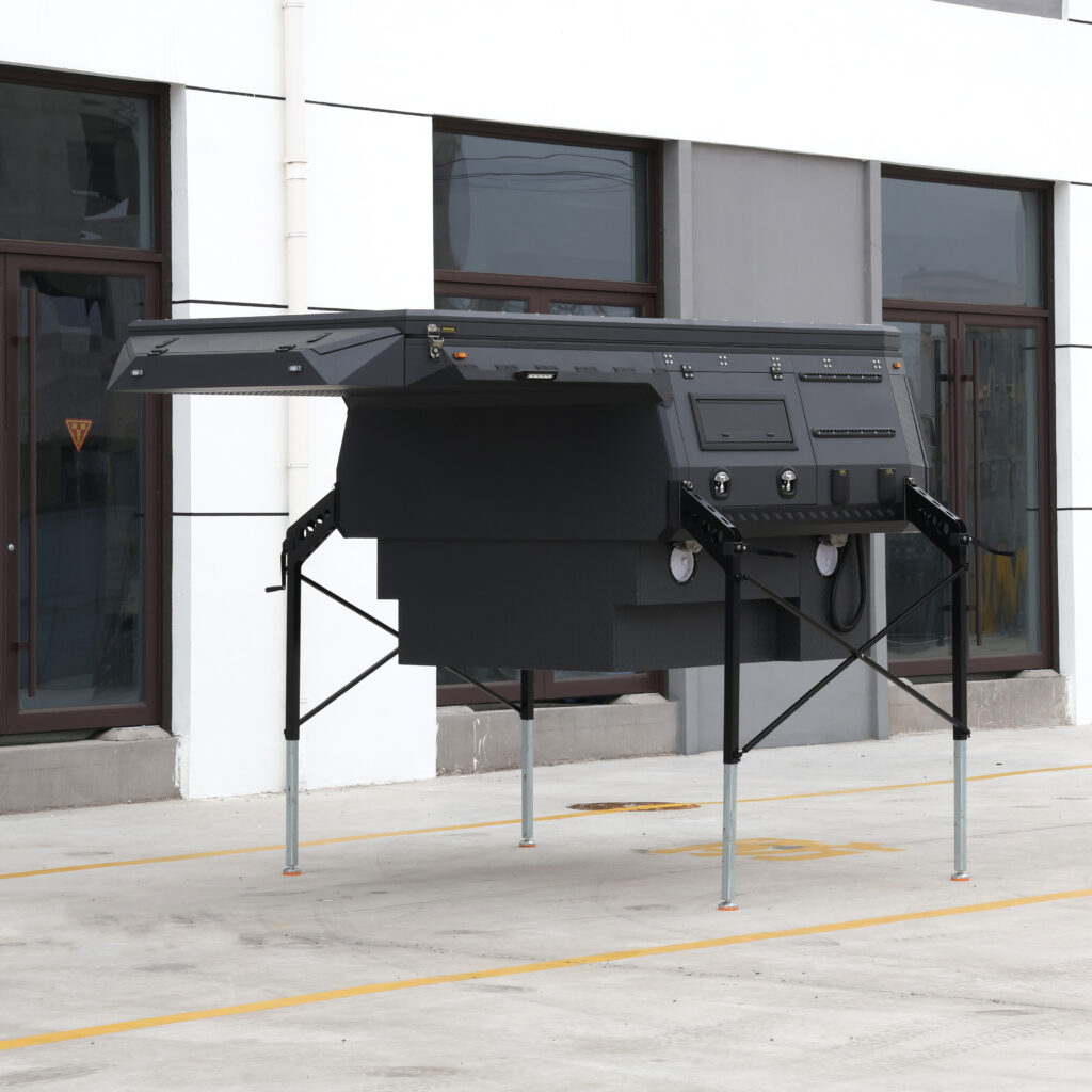 A fully compliant Krozado #SlideOnCamper being mounted onto a 70Series trayback ute for wholesale distribution in Australia.